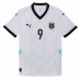 Camiseta Austria Marcel Sabitzer #9 Visitante Equipación para mujer Eurocopa 2024 manga corta